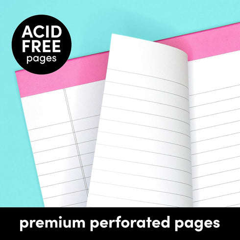 PAPERAGE 12 Pack Lined Legal Pads (Rainbow), 50 Sheets Each, Wide/Legal Ruled, 8.5 inches x 11 inches