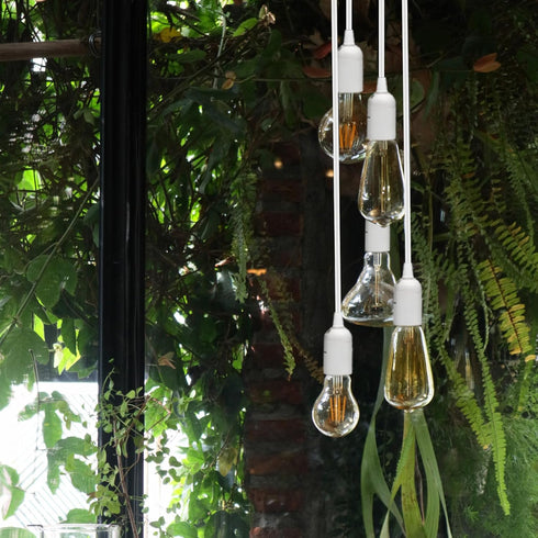 Bulb 10Ft E26/E27 1 Pack Light Socket with Cord - Plug in Pendant Light Cord Hanging Lamp Socket with On/Off Switch, UL