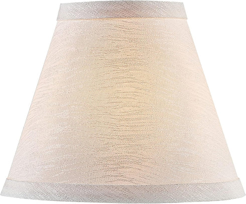 Aspen Creative 32127-2 Set (2 Pack), 6" (3" 6" 5") Small Hardback Empire Shape Chandelier Clip-On Lamp Shade