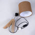 16 Inches Tripod Table Lamp, Height with Brown Jute Lamp Shade Bedside Lamp Nightstand Lamp for Nursery, Bedroom, Kid