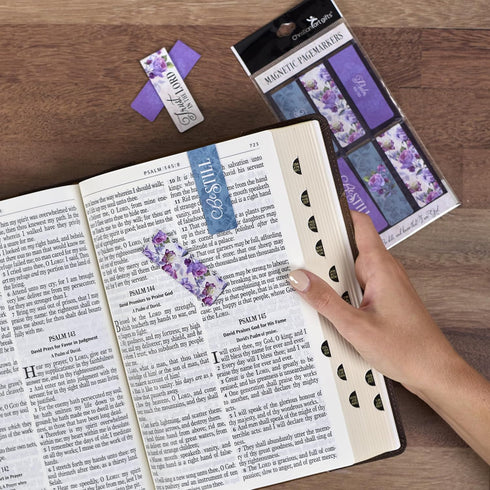 Christian Art Gifts Magnetic Scripture Bookmark Set of 6 for Women - Psalm 46:10