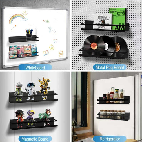 VANPET Metal Magnetic Book Shelf for Whiteboard, Metal Magnetic Bookshelf, Book Display Shelf for Teacher Kids
