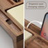 Natural Wood Desk Organizer - Multi-Compartment Wooden Caddy for Home, Office, Cubicle Accessories - Pencil Storage Tray