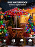 2-Pack 100 64FT 8 Multicolor Solar String Lights Outdoor, Total LED Crystal Globe Solar Powered Lights for Outside