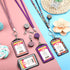 HUSUM 4 Sets Rhinestone Lanyard, Sparkling ID Card Holder, Crystal Retractable Badge Reel for Women, 4 Colors