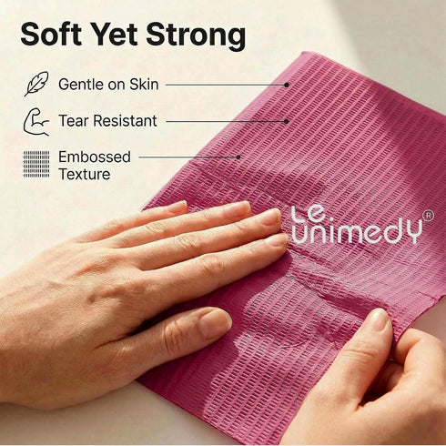 leunimedy 50 13" 18" Pcs Disposable Dental Bibs Bulk Waterproof Tattoo Sheet Patients for Lash Nail Art Tray Cover x