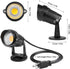 5W 110V Lemonbest LED Landscape Up Down Light White LED Decorative Spotlight Lamp with Plug for Indoor Outdoor Yard