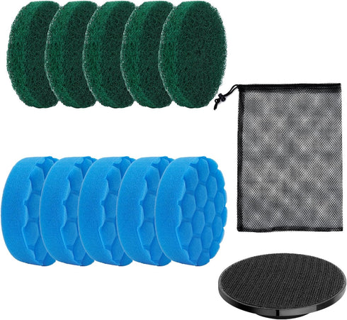 BCQDOL Electric Spin Scrubber Replacement Brush Heads Set, 10 Piece Replacement Brush Cleaning