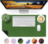 Office/Home.23.6"x 13.8" Bloss Green Leather Mouse Pad,Leather Desk Mat Protector,Dual-Side Use Mouse Mats,Office Desks