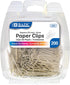 BAZIC Paper Clips, Regular 33mm Silver Color, Large Medium Paperclips, 200/Pack for Office School