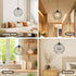 E26 Bulb), Black Ball Modern Industrial Chandelier DIY Metal Cage Pendant Light Fixture, Base (No Assembly Required