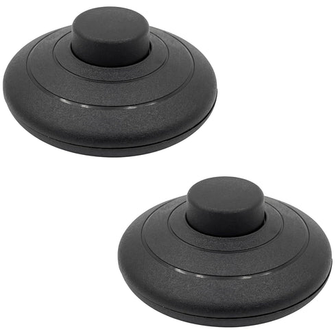UL-Certified 2-Pack Foot Pedal Switch, Round Floor Lamp Inline Switch with Step-on