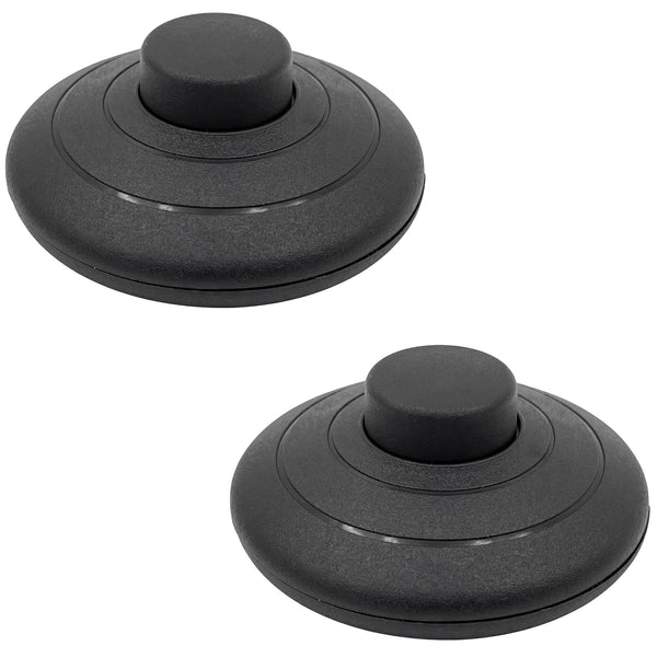 UL-Certified 2-Pack Foot Pedal Switch, Round Floor Lamp Inline Switch with Step-on