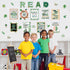 Hedeey 45 PCS Reading Bulletin Board Set - Eucalyptus Classroom Decorations with Motivational Positive Sayings Posters