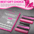 Pink Hex Head Allen Wrench Drill Bit Set, 20pcs (Metric&SAE), 1/4” Hex-Shank S2 Steel with Quick-Change Adapter