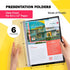 Report Covers - Report Covers with 3-Prong Fasteners Clear Front - Presentation Folders - (6 Set - Plastic - 8.5x11) - 3 Ring Report Folder - Clear Folders for Documents Plastic - Clear Report Covers by Paper Plan