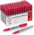 Permanent Markers Bulk, 72 Pack Red Fine Tip Waterproof Markers, Quick Drying Office Supplies