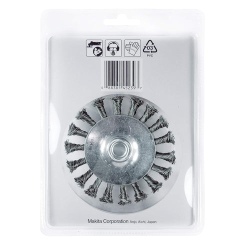 Makita 1 Piece 4.5" Crimped Wire Wheel Brush, Light-Duty Conditioning for Metal, 4-1/2" x 5/8-Inch