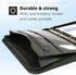 H&S A4 Zipped Conference Folder, Padfolio Folio Case, Business Faux Leather Document Bag Portfolio - Ring Binder