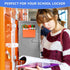 Magnetic Dry Erase Marker Holder, Magnetic Pen Holder for Fridge, Whiteboard Marker Holder, School Office Home, Orange