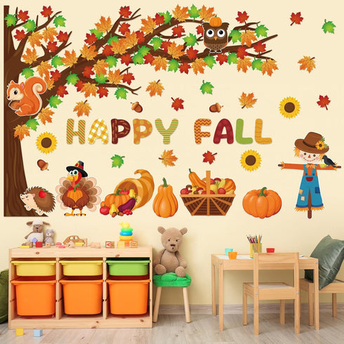 Fall Tree Bulletin Board Decorations for Classroom Autumn Thanksgiving Cutouts for School Home Decor