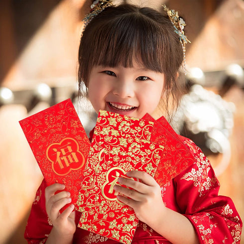 VGOODALL 36PCS Chinese New Year Red Envelopes, 2024 Dragon Year Hong Bao Packet, 6.6x3.5 Inch for Wedding Birthday