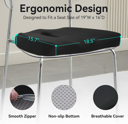 SAYHAHA Tailbone Seat Cushion for Office Chairs,Large Desk Chair Cushion for Back Pain Pain Relief, Ergonomic Memory
