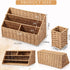 Sintuff 2 Pcs Woven Mail Organizer and Pencil Holder Set, Countertop Storage Desktop Pencil Cups for Home Office