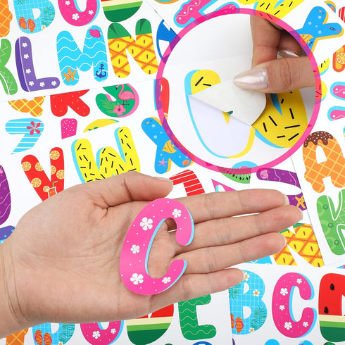 Colarr 232 Pcs Large Letter Stickers, 24 Sheets 2.5 Inch Alphabet Self Adhesive Letters for Bulletin Board Classroom