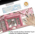 LIMKRIAN 31.5in Cat Mouse Pad Large Desk Mat, Pink Cherry Blossom Computer Mousepad with Stitched Edges Non-Slip
