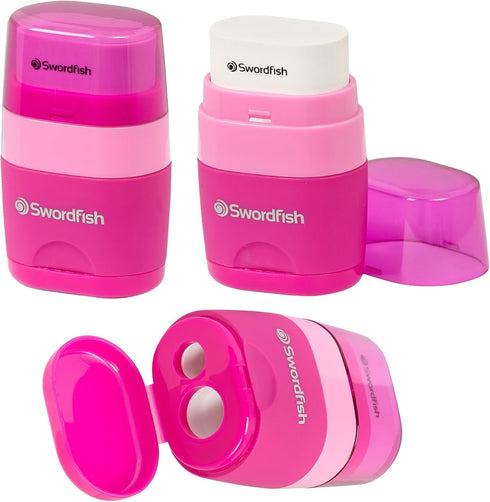 Swordfish "Twin Combo" Pencil Sharpener and Eraser