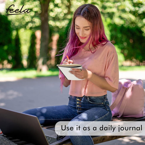 Feela 8 Pack Soft Cover Journal Bulk - Notebooks College Ruled for Work, Lined Travel Journal for Women Men