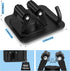 4 Pack Stainless Steel Broom Holder Wall Mount - Heavy Duty Utility Rack for Home, Kitchen, Garage Organization (Black)