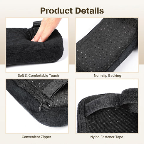 Memory Foam Chair Armrest Pads, 1 Pair Office Chair Arm Pads for Gaming Chair Elbow Support Cushions