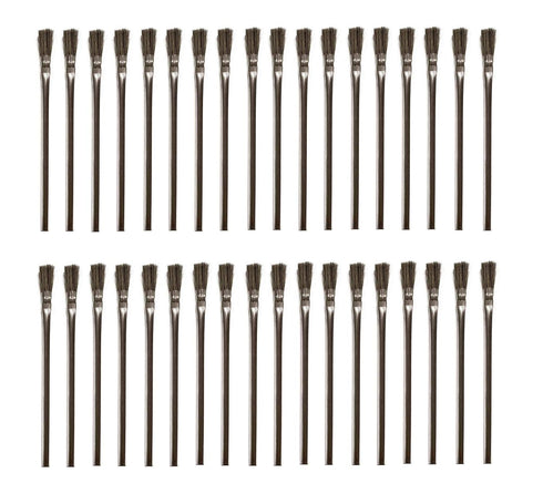 72pcs 1/2 inch Flexible Horsehair Bristle Acid Brushes