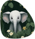 Rimilak Small Mouse Pad, 6 x 7 Inch Irregular Mini with Non-Slip Rubber Base, Waterproof for Laptop, Cute Elephant