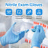 Disposable Nitrile Exam Gloves, 3-mil Blue Latex Free Medical Gloves, Cleaning and Food-Safe Rubber Gloves, 50-ct Box