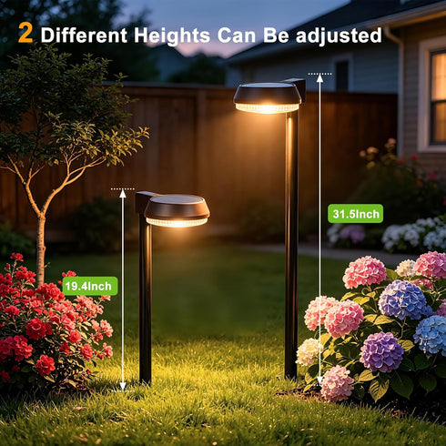 Kuronis Bright Solar Pathway Lights Outdoor,Dusk to Dawn Solar Driveway Lights,Good Battery Life Yard Light for Walkway