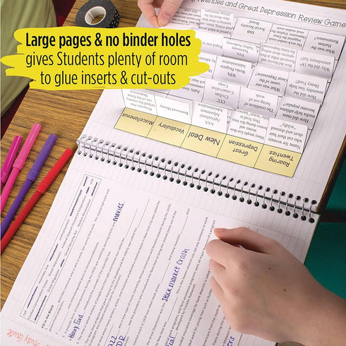 Five Star Interactive Notebook, 1-Subject, Medium/College Rule, Green Cover, (100) 11 x 8.5 Sheets