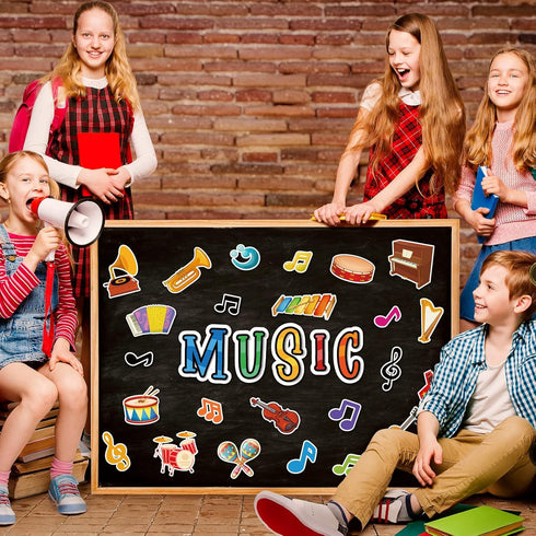 Music Cutouts with Music Notes for Classroom Bulletin Board Decorations and Music Party Themed Birthday Supplies for