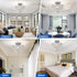 CM E26 Closet MZY Mini Crystal Chandelier Ceiling Light Small, Modern Chrome Crystal Flush Mount Ceiling Light, Base