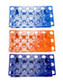 3PCS 28 Well Centrifuge Tube Rack for 10ml/15ml/50ml, Plastic Holder in Light Blue, Orange, Deep Blue