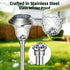 4 Pack 3 Beau Jardin Solar Pathway Lights White+ Color Changing Stainless Steel Mode Outdoor Multicolor Metal Solar