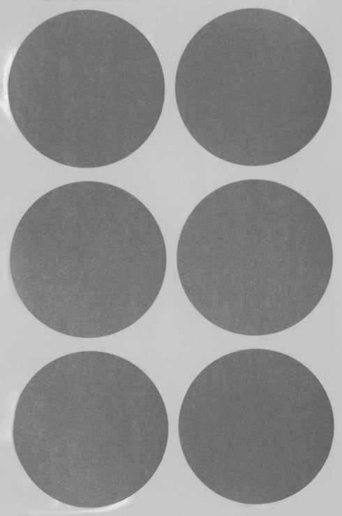 Royal Green Round 2" Grey Sticker Dot Labels, Permanent Adhesive Circle Stickers - 72 Pack