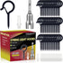 TERMATH 40PCS Outdoor String Light Hooks with Spring Latch,Rust Resistant Screw in Hooks,Windproof