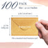 Gift Card Envelopes - 100-Count Mini Paper Envelopes for Small Note Cards, Gold and Silver, 4 x 2.7 Inches