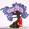 CUTE POPUP Anniversary 3D Pop Up Card, Couple Under Jacaranda Design (6x8 inch)