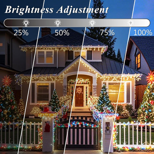 4-Pack 66.6ft 200 34-Color 4th Pooqla Color-Changing String Lights, LED with Remote, Twinkle Lighting for Indoor