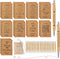 Jutom Set of 60 Christian Gift Bible Verse Retractable Bamboo Pens and Kraft Notebooks, Inspirational Notebooks