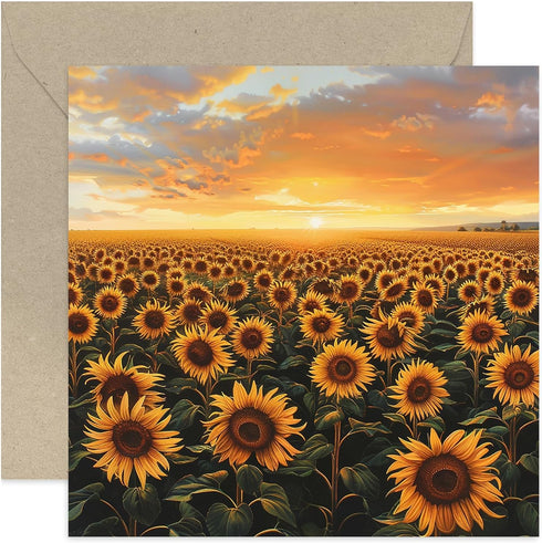 Sunflower Greeting Card - Photographic Flower Artwork - Traditional Greeting Cards for